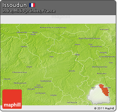 Physical 3D Map of Issoudun