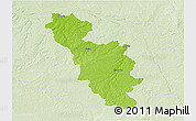 Physical 3D Map of Issoudun, lighten