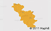 Political 3D Map of Issoudun, single color outside
