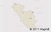Shaded Relief 3D Map of Issoudun, cropped outside