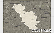 Shaded Relief 3D Map of Issoudun, darken