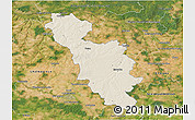 Shaded Relief 3D Map of Issoudun, satellite outside
