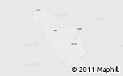 Silver Style 3D Map of Issoudun, single color outside