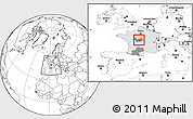 Blank Location Map of Issoudun, highlighted country, highlighted grandparent region, within the entire country