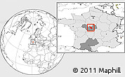 Blank Location Map of Issoudun, highlighted country, highlighted grandparent region
