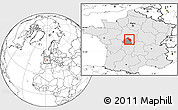Blank Location Map of Issoudun, highlighted country, highlighted parent region