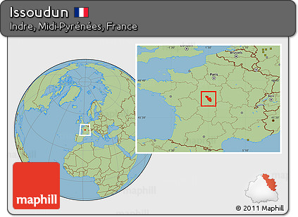 Savanna Style Location Map of Issoudun