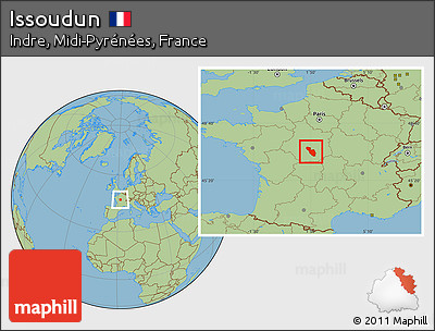 Savanna Style Location Map of Issoudun