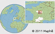 Savanna Style Location Map of Issoudun, highlighted parent region, highlighted grandparent region