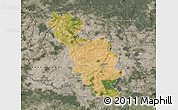 Satellite Map of Issoudun, semi-desaturated
