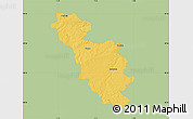 Savanna Style Map of Issoudun, single color outside