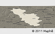 Shaded Relief Panoramic Map of Issoudun, darken