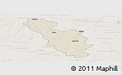 Shaded Relief Panoramic Map of Issoudun, lighten