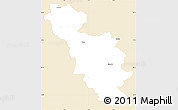 Classic Style Simple Map of Issoudun, single color outside