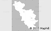 Gray Simple Map of Issoudun, single color outside