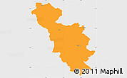 Political Simple Map of Issoudun, single color outside