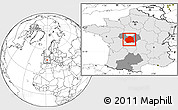 Blank Location Map of Indre, highlighted country, highlighted parent region