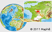 Physical Location Map of Indre, highlighted parent region