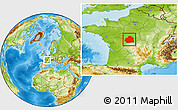 Physical Location Map of Indre