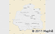 Classic Style Map of Indre, single color outside