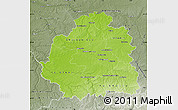 Physical Map of Indre, semi-desaturated