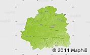 Physical Map of Indre, single color outside