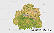Satellite Map of Indre, single color outside