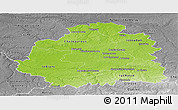 Physical Panoramic Map of Indre, desaturated