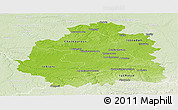 Physical Panoramic Map of Indre, lighten