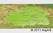 Physical Panoramic Map of Indre, satellite outside