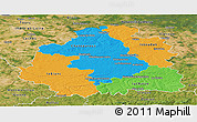 Political Panoramic Map of Indre, satellite outside