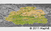 Satellite Panoramic Map of Indre, desaturated