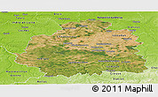 Satellite Panoramic Map of Indre, physical outside