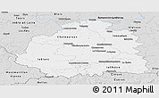 Silver Style Panoramic Map of Indre