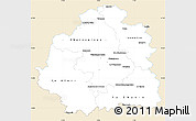 Classic Style Simple Map of Indre, single color outside