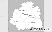 Gray Simple Map of Indre, single color outside