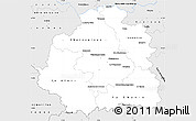 Silver Style Simple Map of Indre