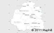Silver Style Simple Map of Indre, single color outside