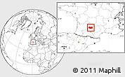 Blank Location Map of Cahors