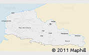 Classic Style 3D Map of Nord-Pas-de-Calais, single color outside