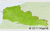 Physical 3D Map of Nord-Pas-de-Calais, lighten
