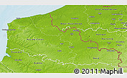 Physical 3D Map of Nord-Pas-de-Calais