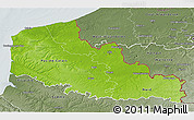Physical 3D Map of Nord-Pas-de-Calais, semi-desaturated