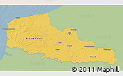 Savanna Style 3D Map of Nord-Pas-de-Calais, single color outside
