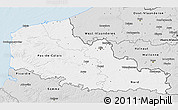 Silver Style 3D Map of Nord-Pas-de-Calais