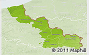 Physical 3D Map of Nord, lighten