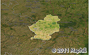 Satellite 3D Map of Douai, darken