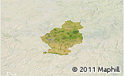 Satellite 3D Map of Douai, lighten