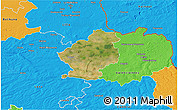 Satellite 3D Map of Douai, political outside