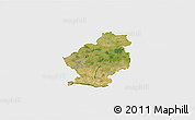 Satellite 3D Map of Douai, single color outside